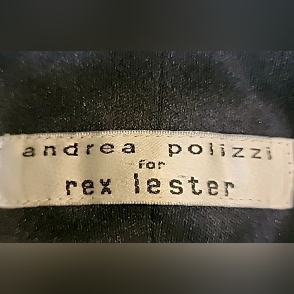 VTG Andrea Polizzi for Rex Lester Black Textured Sheath Dress - Size 10 - Picture 5 of 5